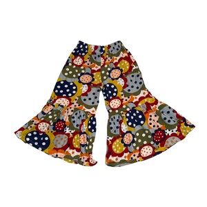 Jelly The Pug Colorful Patterned Bell Bottom Pants